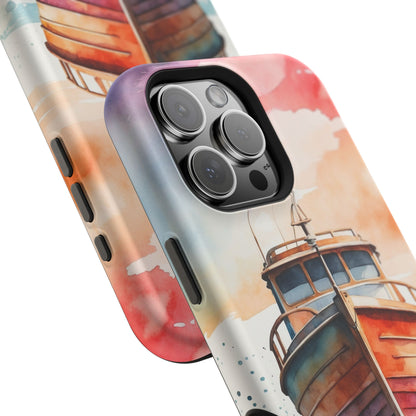 Sunset Sail Watercolor Boat –  MagSafe iPhone Series Case