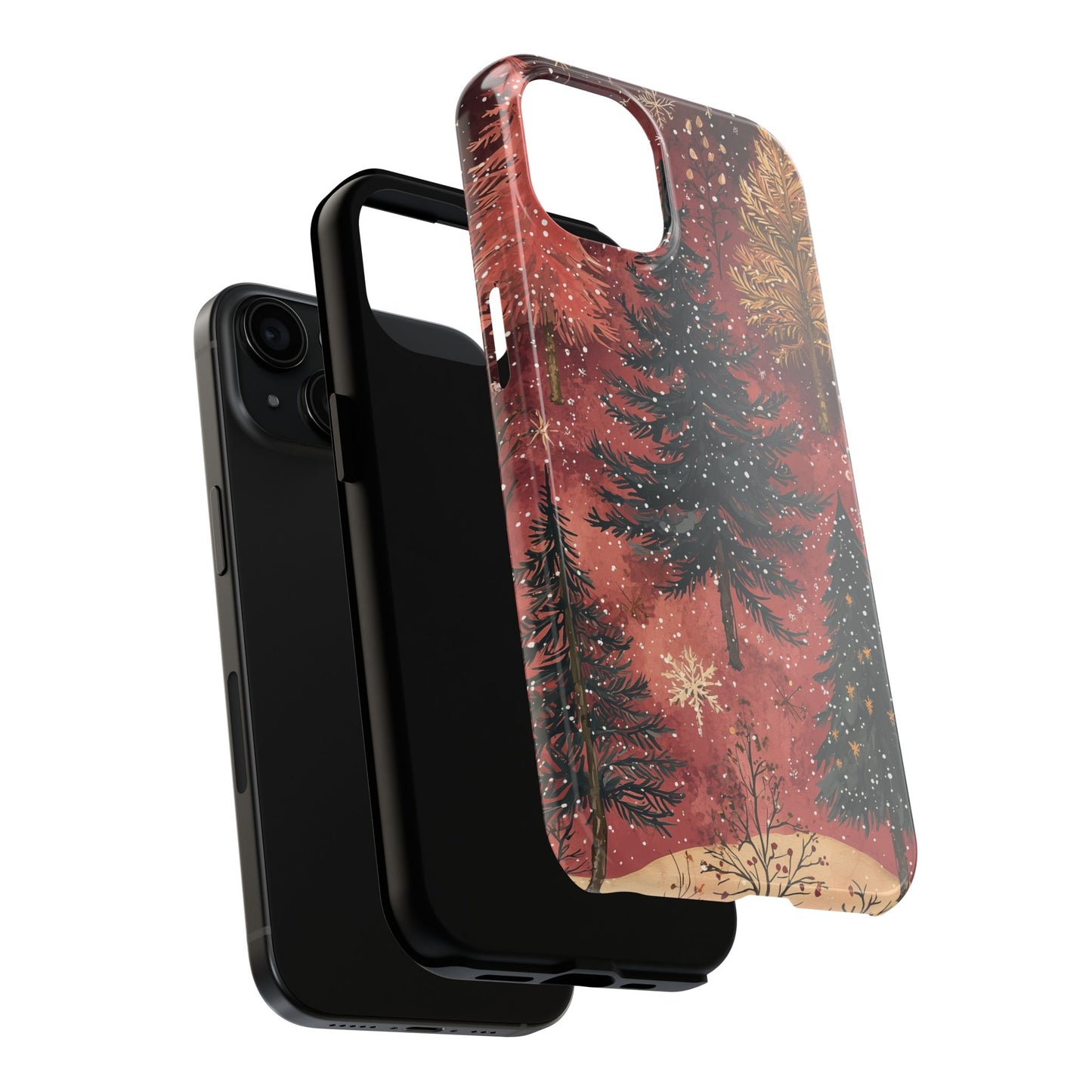 Rustic Red Winter Forest - iPhone Series Case