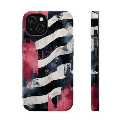 MagSafe iPhone Case: Blood Zebra – Bold Red & Black Pattern