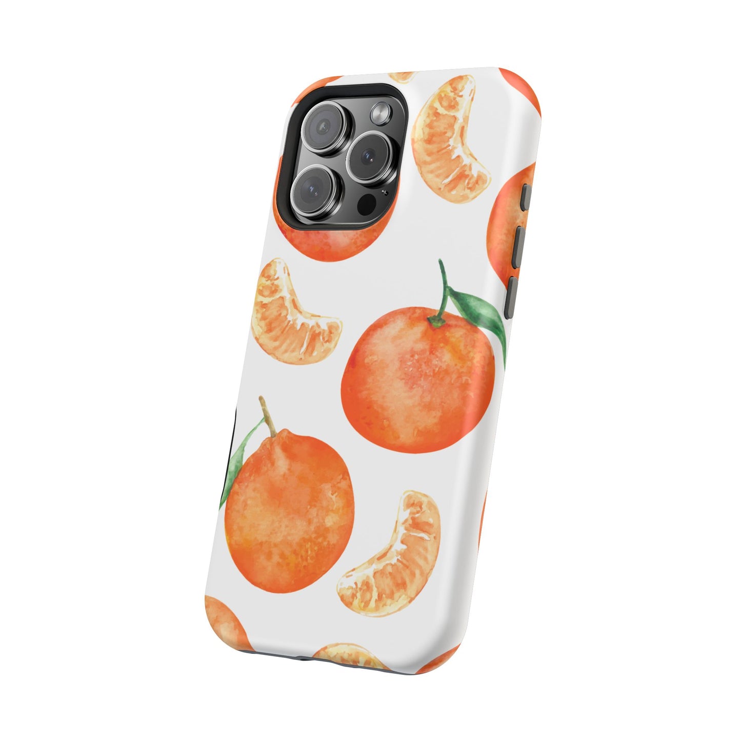 Tangerine Dreams Tough MagSafe iPhone Case – Watercolor Orange Design, Shockproof Dual Protection