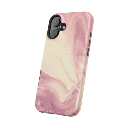 Blush Marble Glow – MagSafe Case with Pink & Rose Gold Marble Design