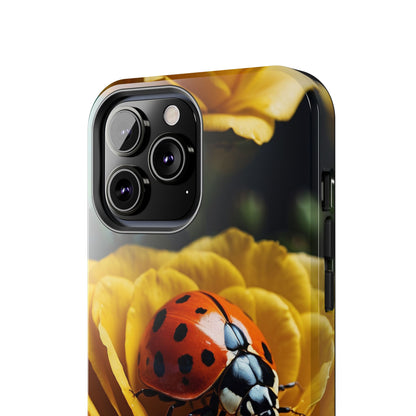 iPhone Case: Ladybug on Yellow Petals