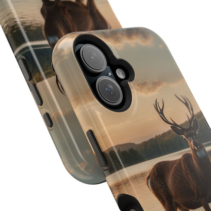 Majestic Stag at Sunset – MagSafe iPhone Case