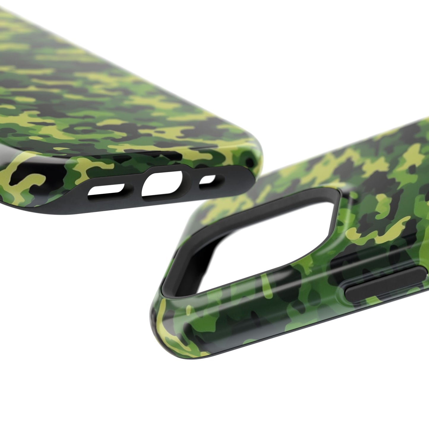 Green Woodland Camouflage – MagSafe iPhone Case, Slim and Shockproof