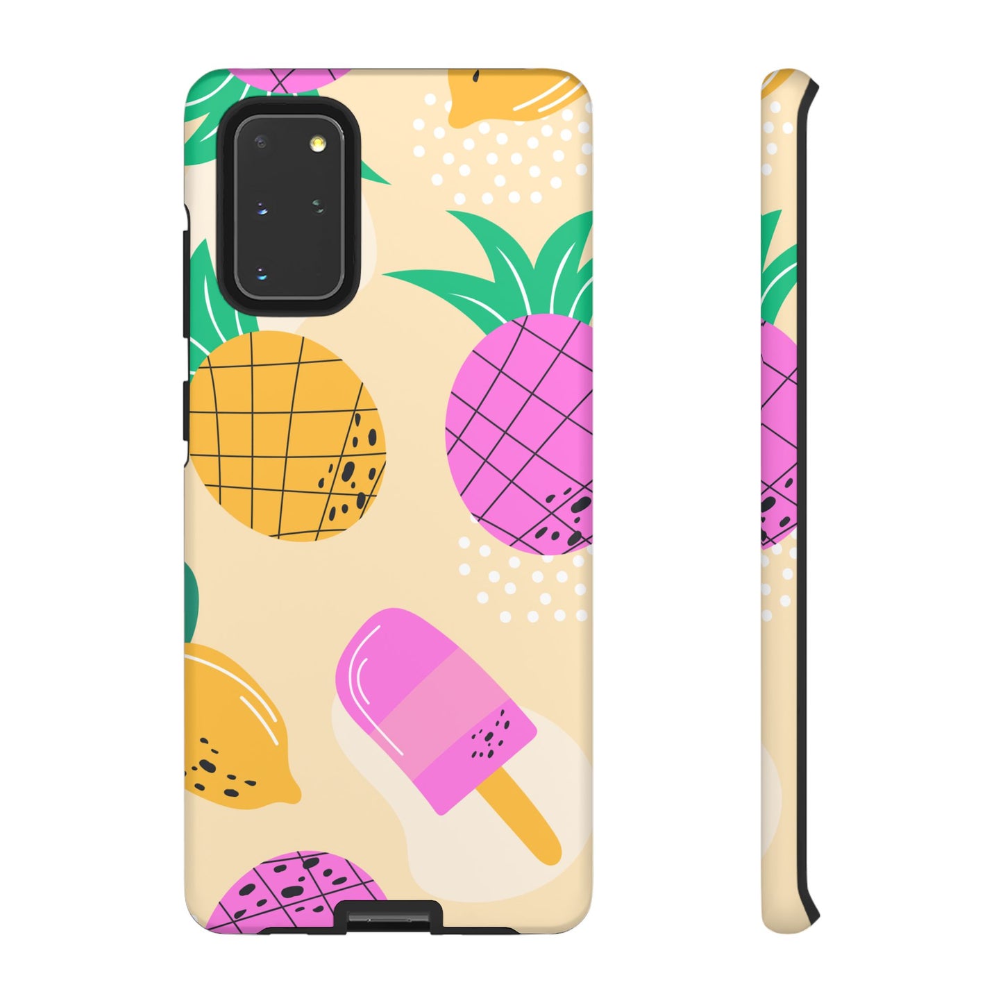 Tropical Pop Samsung Galaxy Case – Fun Pineapple & Lemon Design with Vibrant Summery Colors