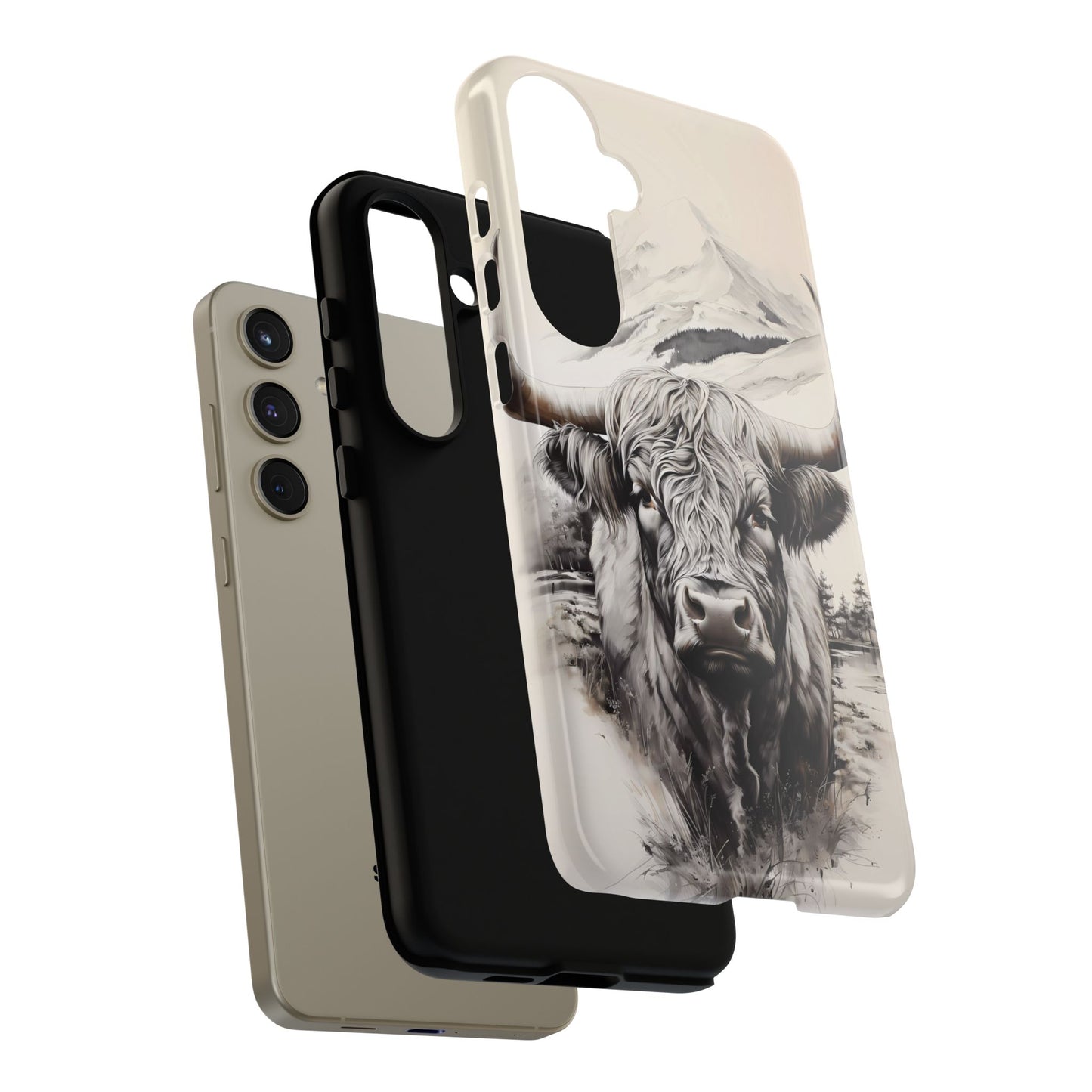 Western Highland Cow Case | Durable Farmhouse Design