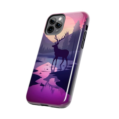 Twilight Elegance: Stag Reflection – iPhone Case