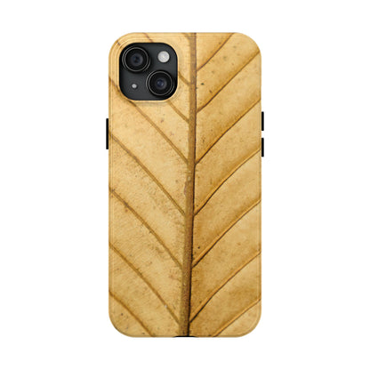 Golden Leaf Texture iPhone Case – Minimal Nature Design