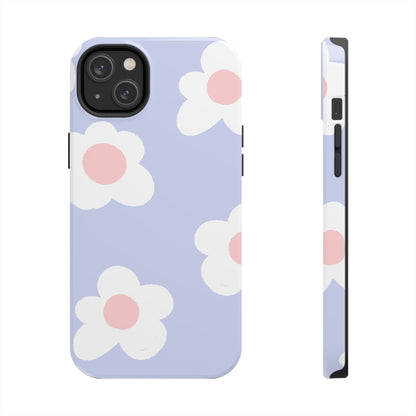 Retro Daisy Pastel Tough iPhone Case – Durable Design with Soft Matte Finish