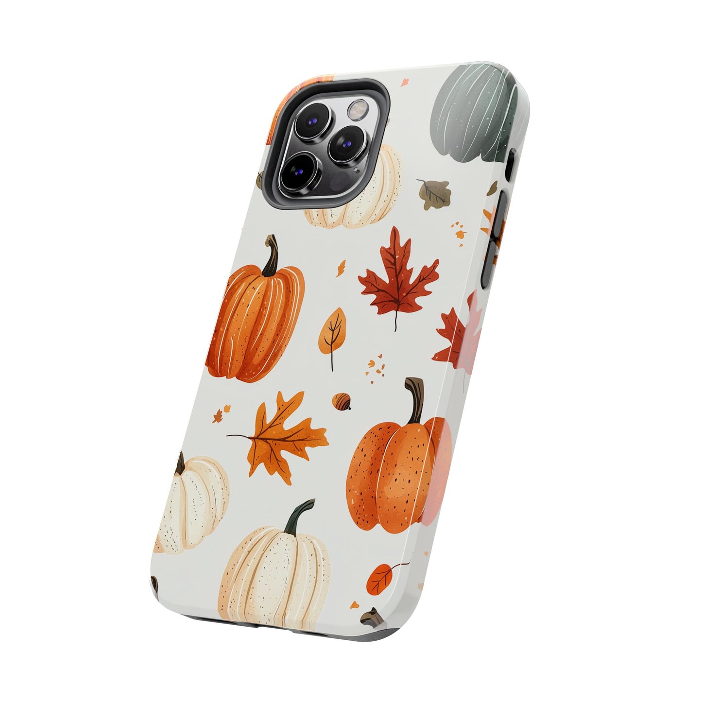 Autumn Pumpkin iPhone Case – Fall Leaves and Harvest Design