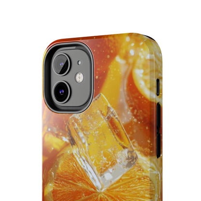 Citrus Orange Splash iPhone Case – Dual-Layer Tough Protection, Vibrant Summer Design