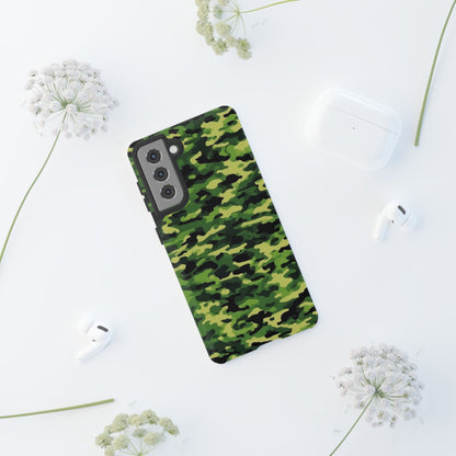 Green Woodland Camouflage – Samsung Galaxy Case, Tough Drop-Proof Design