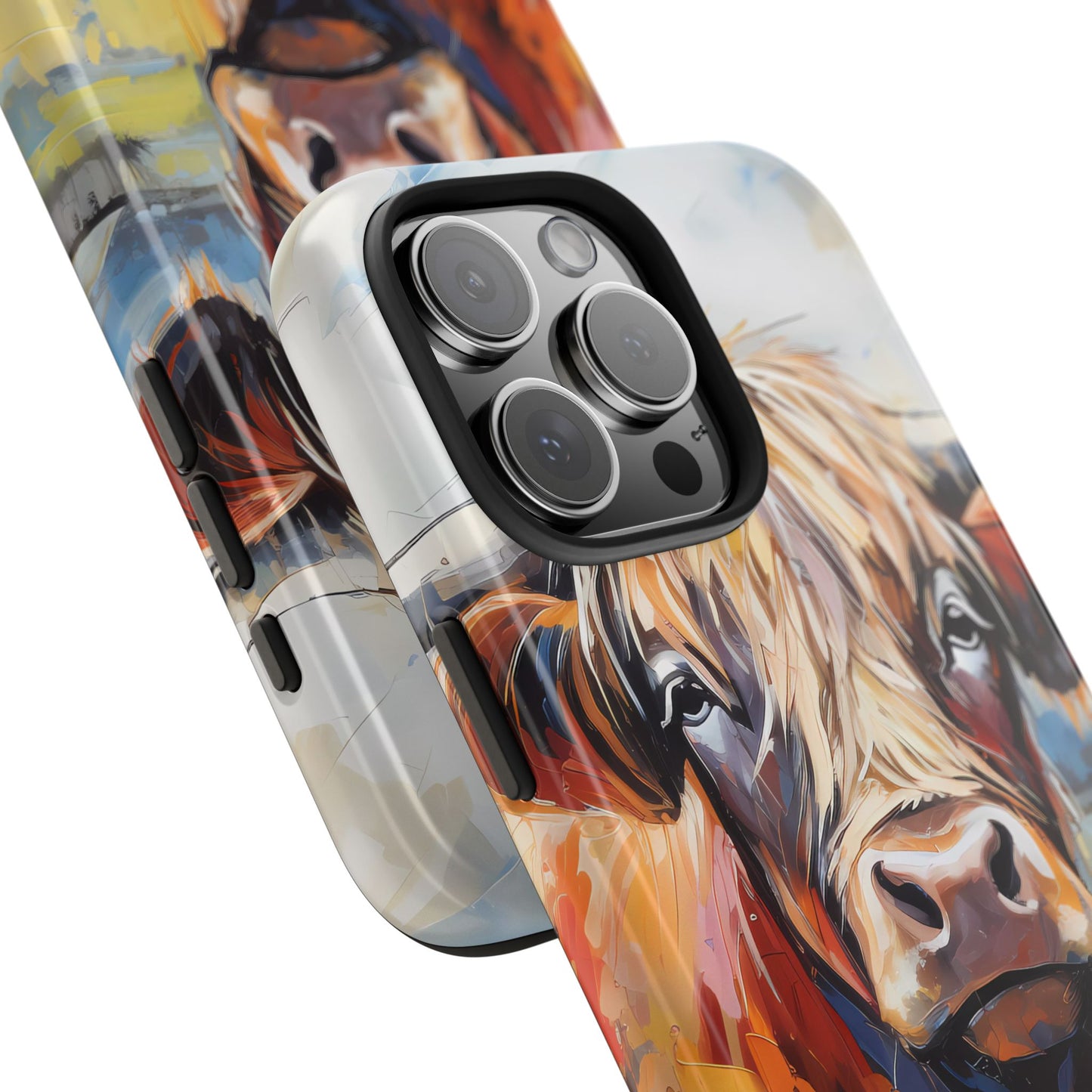 Cute Western Phone Case | Highland Cow | Robust Rocky Mountain-Inspired | Expressionism | Fresco