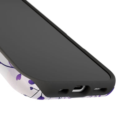 Purple Floral Bliss MagSafe iPhone Case – Delicate Blossom Design