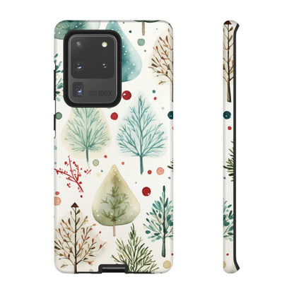 Watercolor Winter Trees Samsung Galaxy Case – Nature-Inspired, Holiday Theme Protective Cover