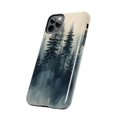 Misty Forest Wood iPhone Case - Nature-Inspired Protective Cover