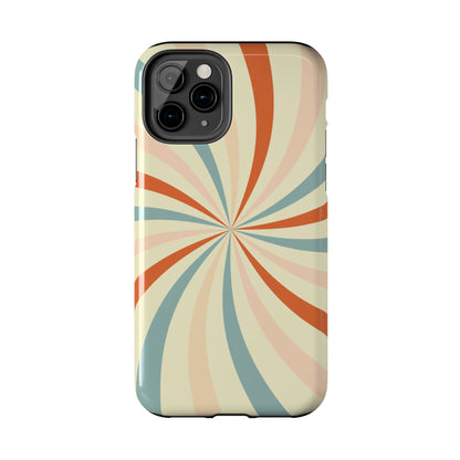 Retro Swirl iPhone Case – Durable, Vintage-Inspired Design with Dual-Layer Protection