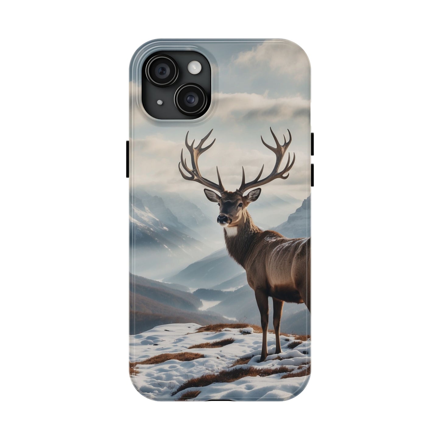 Alpine Majesty: Stag in Snow – iPhone Case