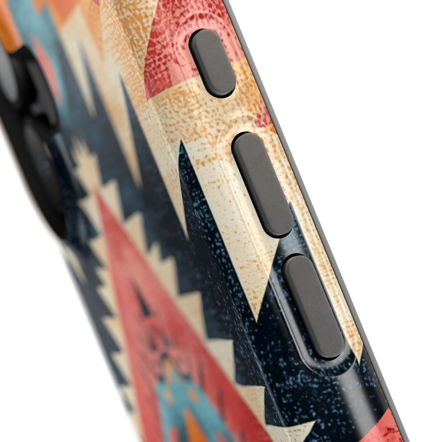 Bold Aztec Pattern Tough MagSafe iPhone Case – Vibrant Geometric Design, Dual-Layer Protection