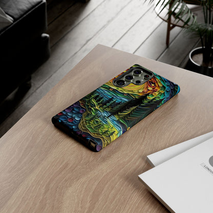 Radiant Forest Sunset Samsung Galaxy Case – Artistic Landscape Design