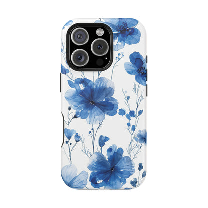 Ethereal Blue Blossoms iPhone Case