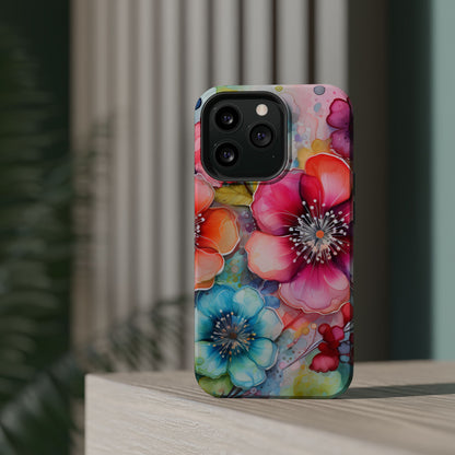 Vibrant Watercolor Floral Garden - MagSafe iPhone Series Case