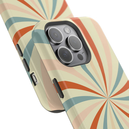 Retro Swirl MagSafe iPhone Case – Durable, Vintage-Inspired Design with Dual-Layer Protection