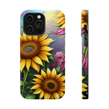 Whimsical Sunflower & Rose Garden - MagSafe iPhone Series Case