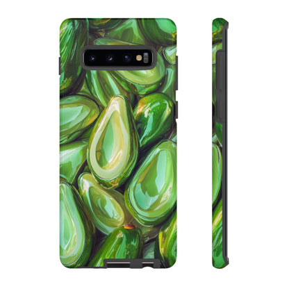 Glossy Avocado Samsung Galaxy  Case – Sleek Green 3D Fruit Design, Durable and Stylish