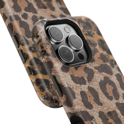 Vintage Distressed Leopard Print - MagSafe iPhone Series Case