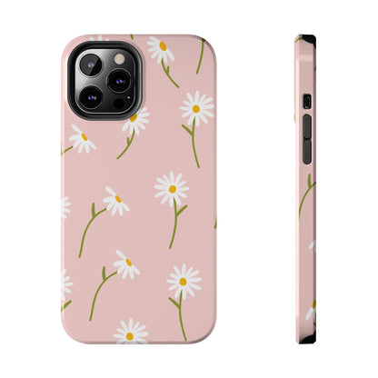 Daisy Delight Tough iPhone Case – Cute Floral Design with Dual-Layer Protection