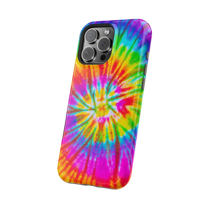 Rainbow Spiral Tie-Dye MagSafe Case – Vibrant Colors & Functionality