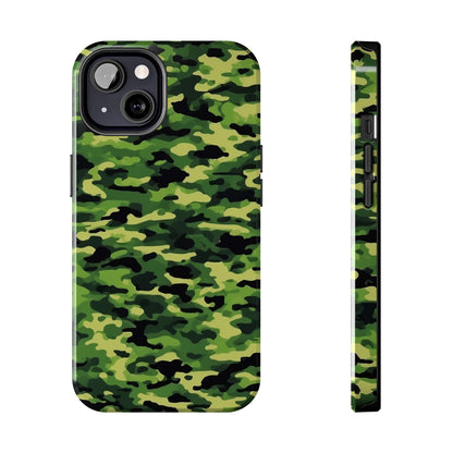 Green Woodland Camouflage – iPhone Case, Sleek and Durable Design