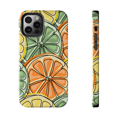 Citrus Zest Tough iPhone Case – Bold Lime, Lemon, and Orange Design, Shockproof Protection - BOGO Cases