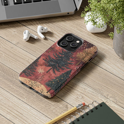 Rustic Red Winter Forest - iPhone Series Case