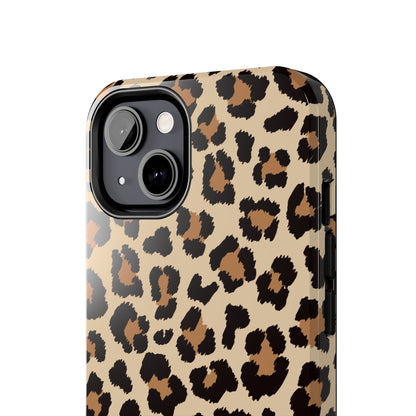 Wild Leopard Print Tough iPhone Case – Bold Animal Pattern Design with Dual-Layer Protection