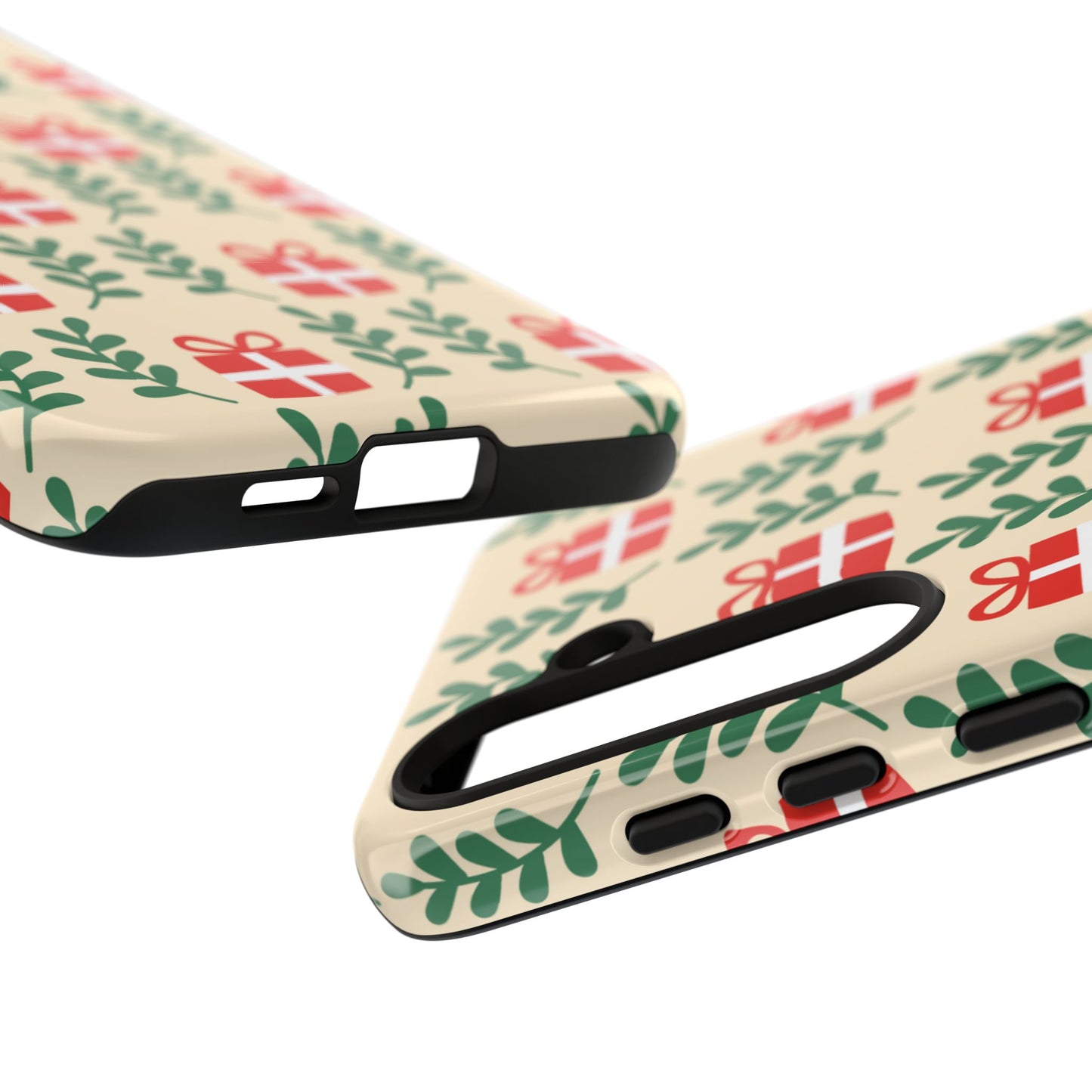 Samsung Galaxy Case: Holiday Cheer – Red Gifts & Green Leaves