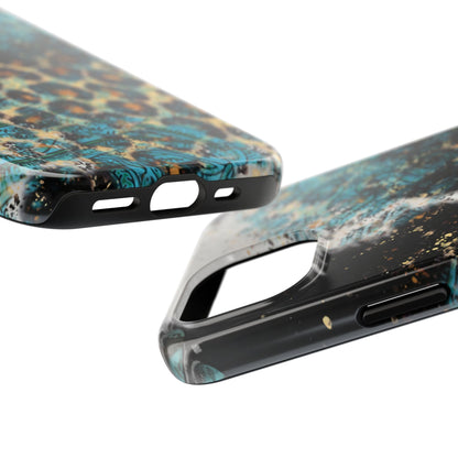 Turquoise Paisley Cowhide Leopard - iPhone Series Case