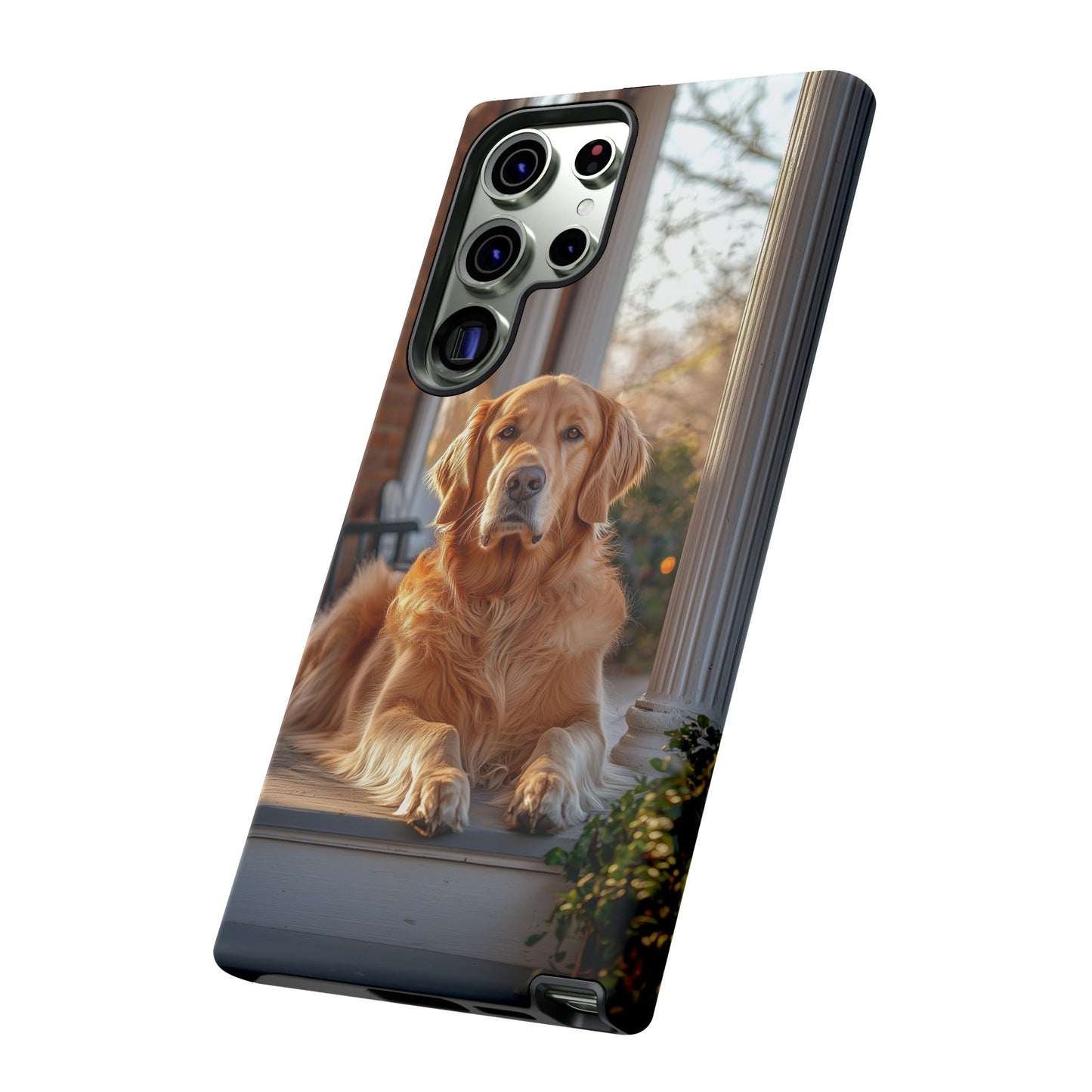 Golden Retriever on Porch - Samsung Galaxy Series Case