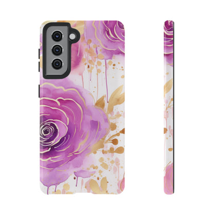 Radiant Purple & Gold Floral - Samsung Galaxy Series Case