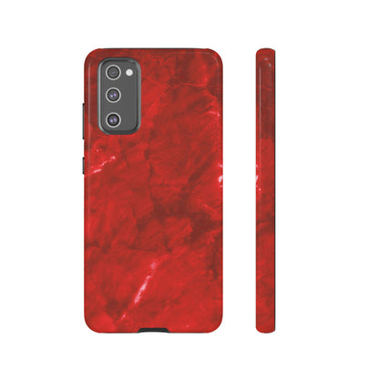 Bold Red Marble Samsung Galaxy Case – Luxe Modern Design with Vibrant Finish