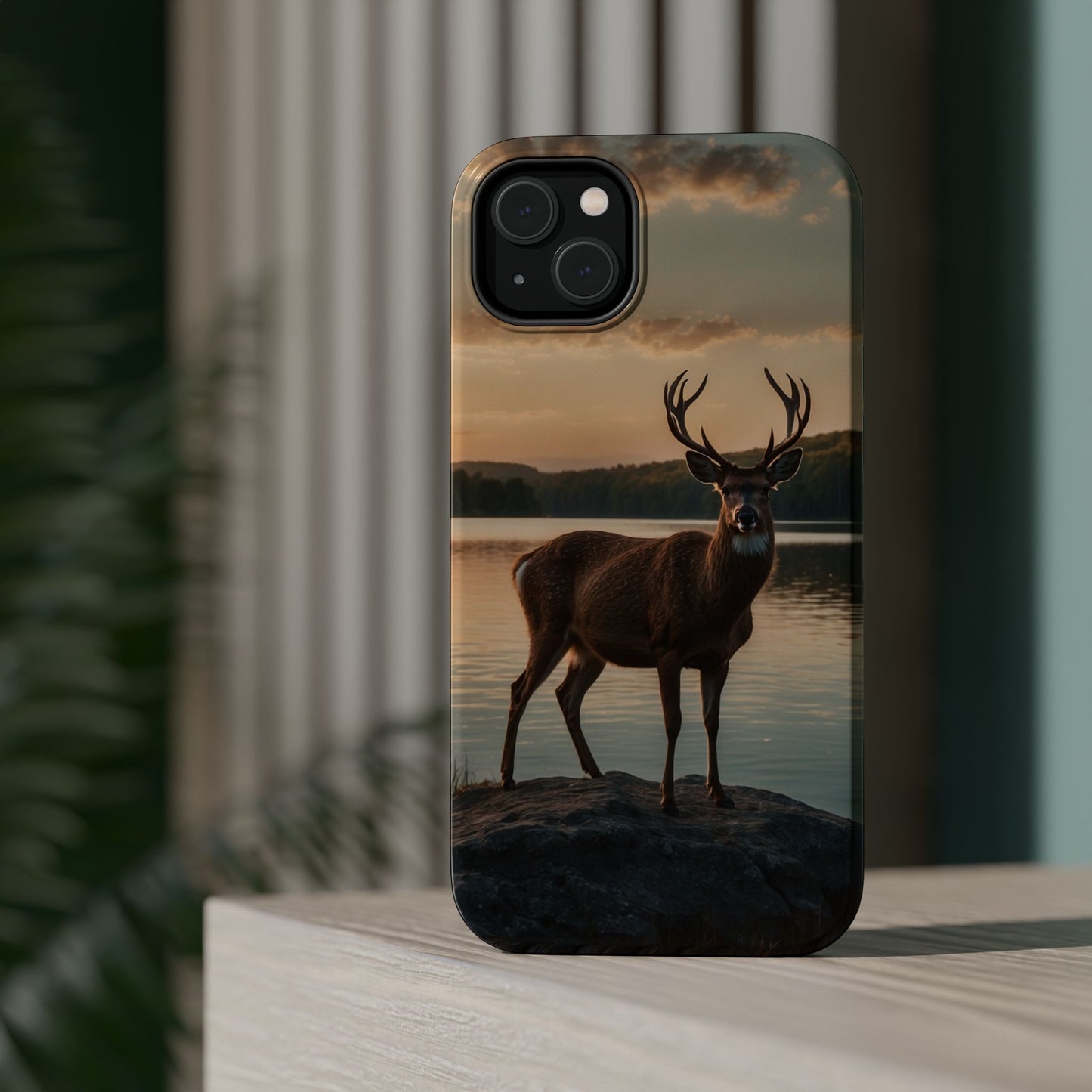 Majestic Stag at Sunset – MagSafe iPhone Case