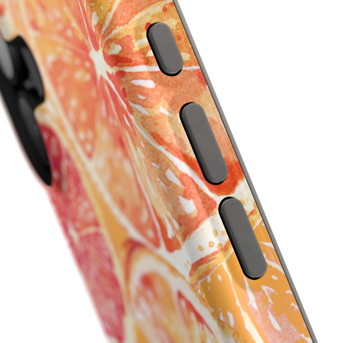 Watercolor Citrus Splash Tough MagSafe iPhone Case – Vibrant Fruit Print, Shock-Resistant Design