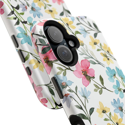 Watercolor Floral Bliss – MagSafe Case with Pastel Flower Design