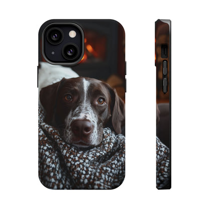 Majestic German Shorthaired Pointer MagSafe iPhone Case – Sunset Prairie Design