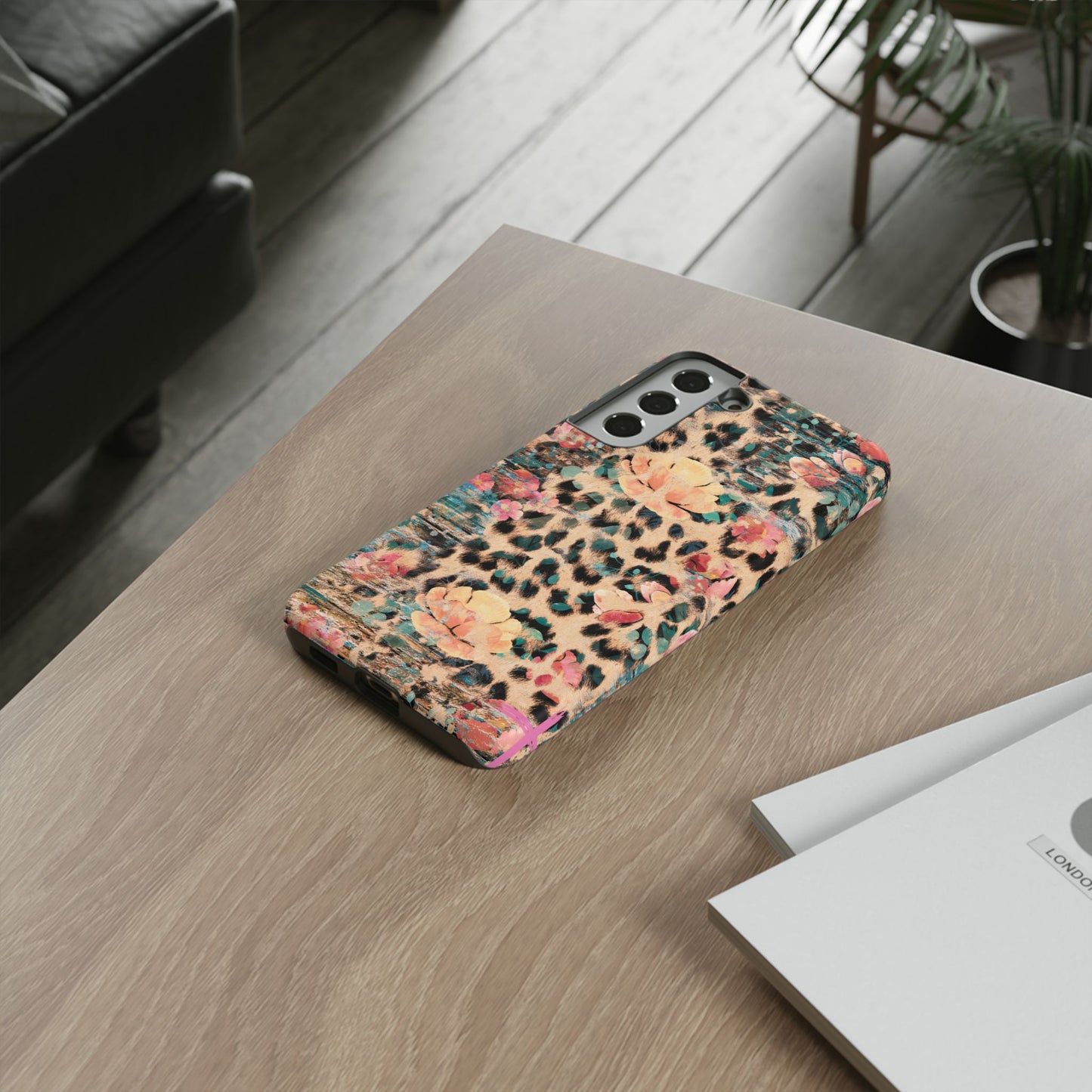 Rustic Floral Leopard - Samsung Galaxy Series Case