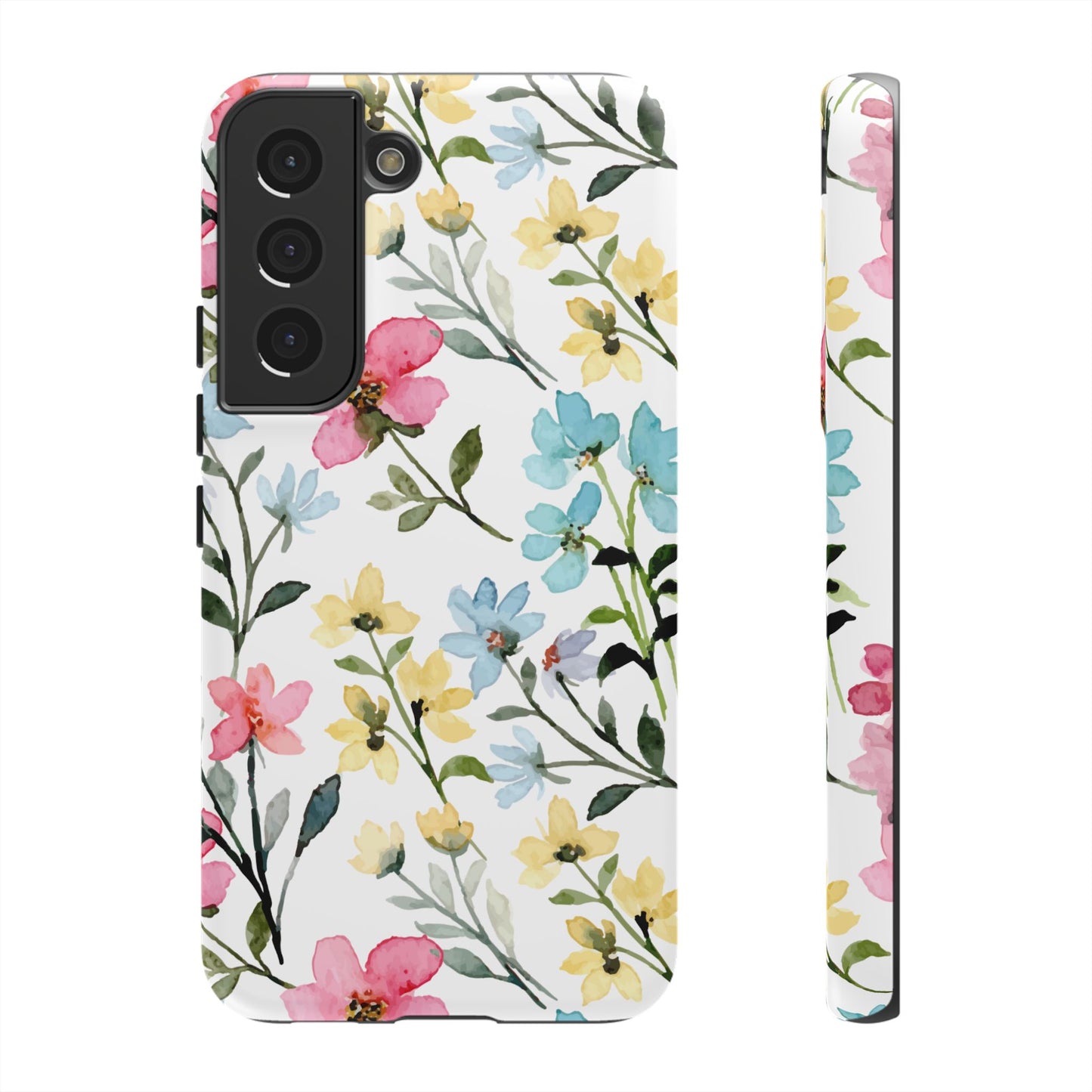 Watercolor Floral Bliss – Samsung Galaxy Case with Pastel Flower Design