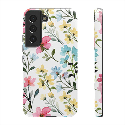 Watercolor Floral Bliss – Samsung Galaxy Case with Pastel Flower Design