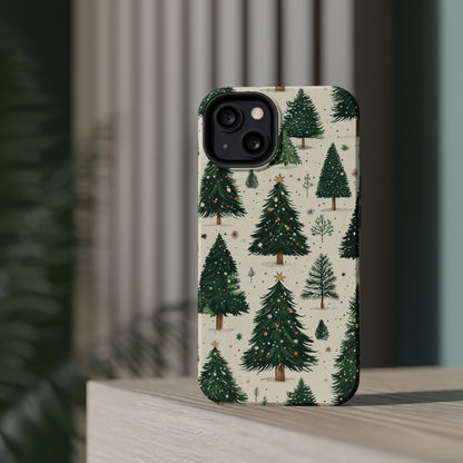 Festive Christmas Tree Forest Pattern – MagSafe iPhone Series Case