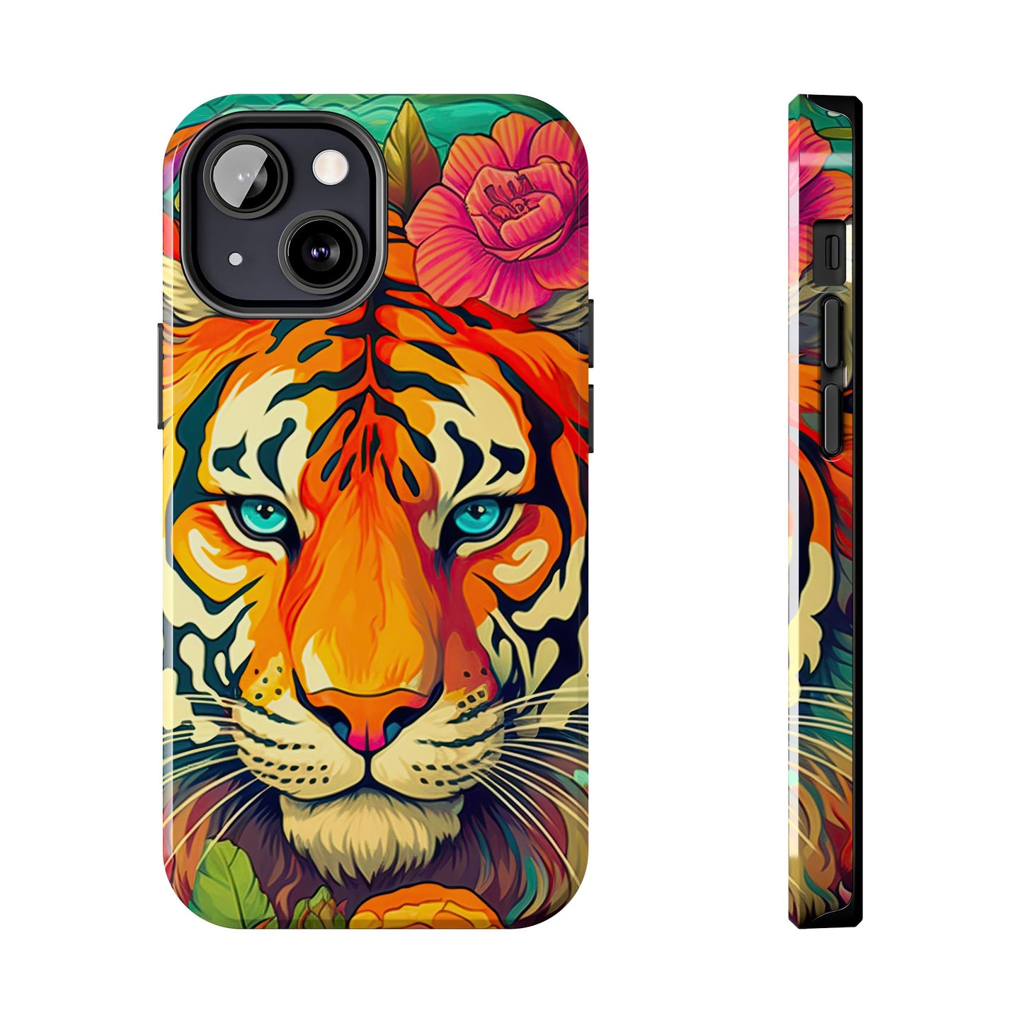 Fierce Rainbow Tiger Art - iPhone Series Case